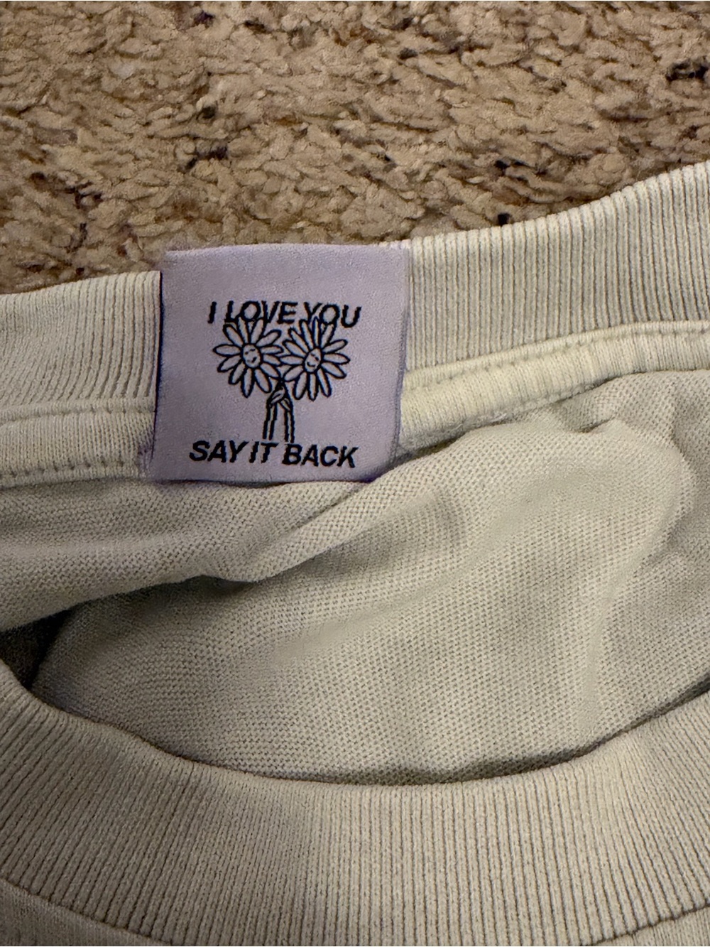LONELY GHOST Cream/Beige Short Sleeve Tee